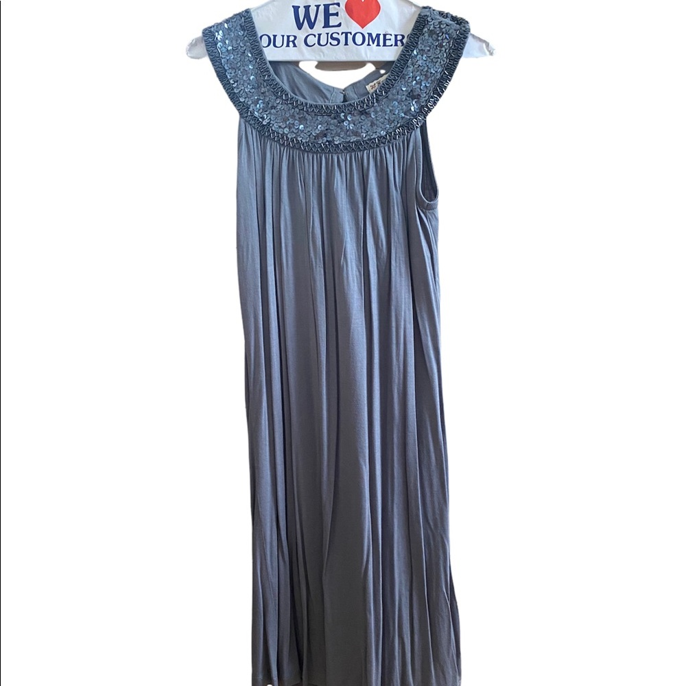 Forever 21 dress - blue gray - small - with sequin neck detailing